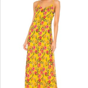 The Slip Dress in Yellow Garden
